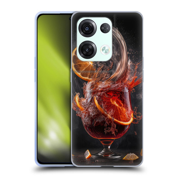 Spacescapes Cocktails Gin Explosion, Negroni Soft Gel Case for OPPO Reno8 Pro
