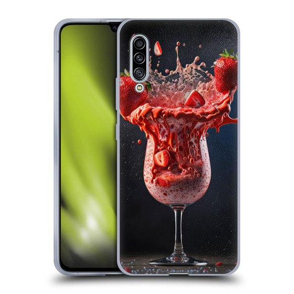 Spacescapes Cocktails Strawberry Infusion Daiquiri Soft Gel Case for Samsung Galaxy A90 5G (2019)