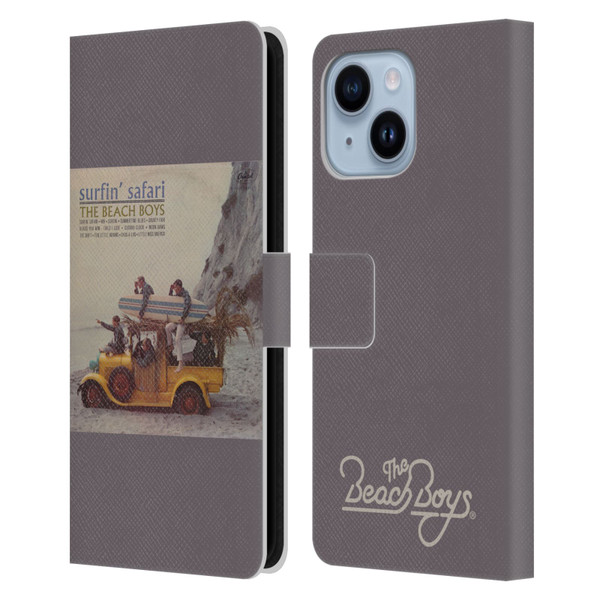 The Beach Boys Album Cover Art Surfin Safari Leather Book Wallet Case Cover For Apple iPhone 14 Plus