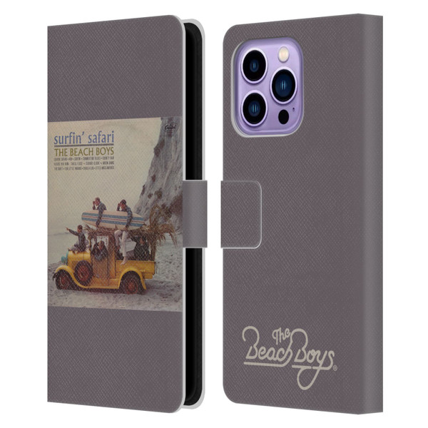 The Beach Boys Album Cover Art Surfin Safari Leather Book Wallet Case Cover For Apple iPhone 14 Pro Max
