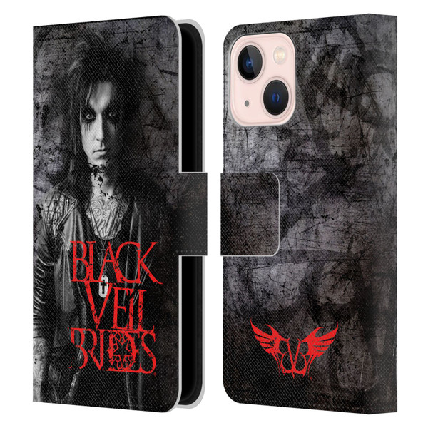 Black Veil Brides Band Members Jake Leather Book Wallet Case Cover For Apple iPhone 13 Mini