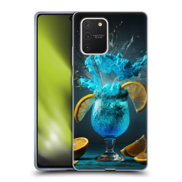 Spacescapes Cocktails Blue Lagoon Explosion Soft Gel Case for Samsung Galaxy S10 Lite