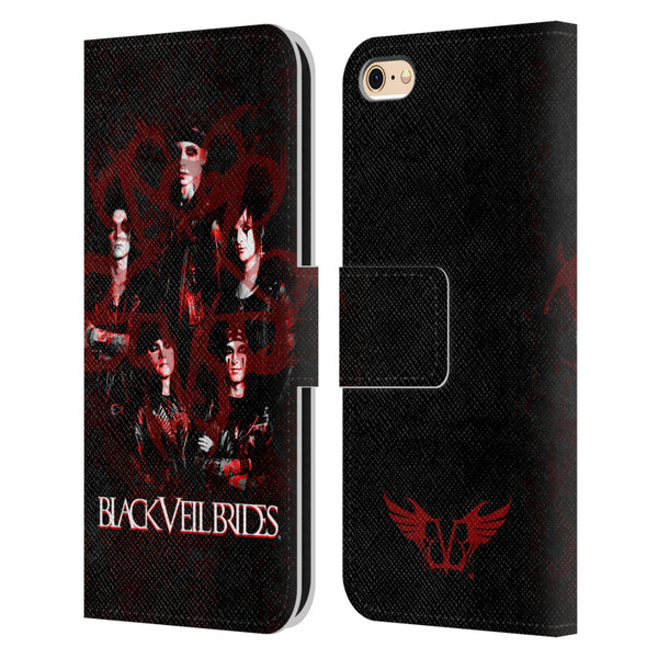 Black Veil Brides Band Members Group Leather Book Wallet Case Cover For Apple iPhone 6 / iPhone 6s