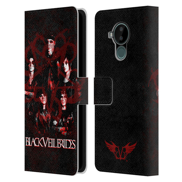 Black Veil Brides Band Members Group Leather Book Wallet Case Cover For Nokia C30