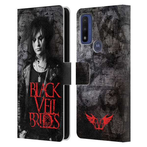 Black Veil Brides Band Members Jinxx Leather Book Wallet Case Cover For Motorola G Pure