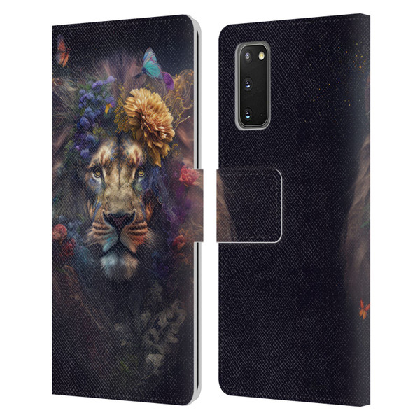 Spacescapes Floral Lions Flowering Pride Leather Book Wallet Case Cover For Samsung Galaxy S20 / S20 5G