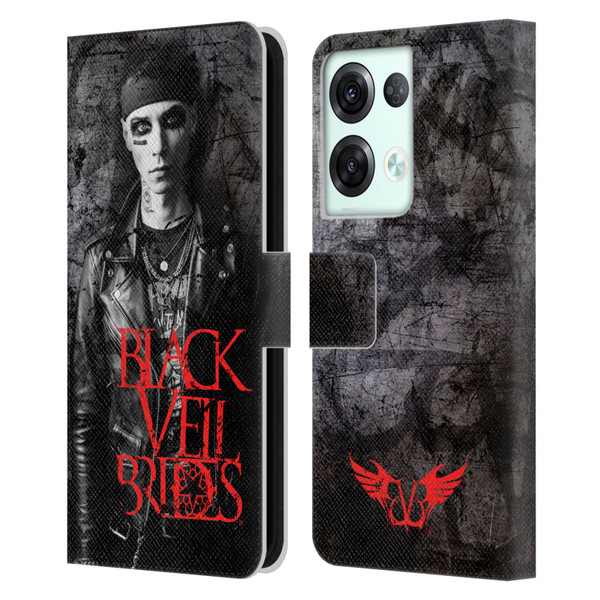 Black Veil Brides Band Members Andy Leather Book Wallet Case Cover For OPPO Reno8 Pro