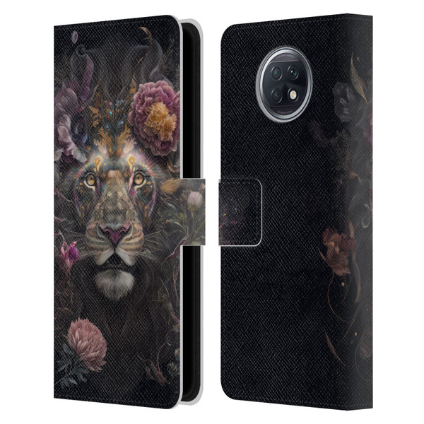 Spacescapes Floral Lions Pride Leather Book Wallet Case Cover For Xiaomi Redmi Note 9T 5G