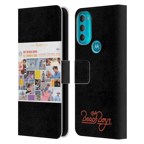 The Beach Boys Album Cover Art All Summer Long Leather Book Wallet Case Cover For Motorola Moto G71 5G