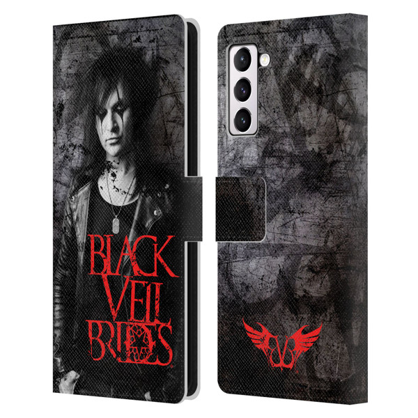 Black Veil Brides Band Members Jinxx Leather Book Wallet Case Cover For Samsung Galaxy S21+ 5G