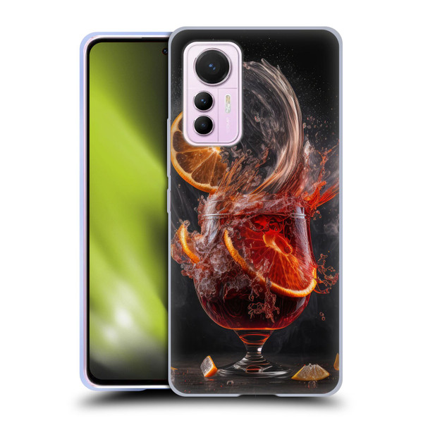 Spacescapes Cocktails Gin Explosion, Negroni Soft Gel Case for Xiaomi 12 Lite
