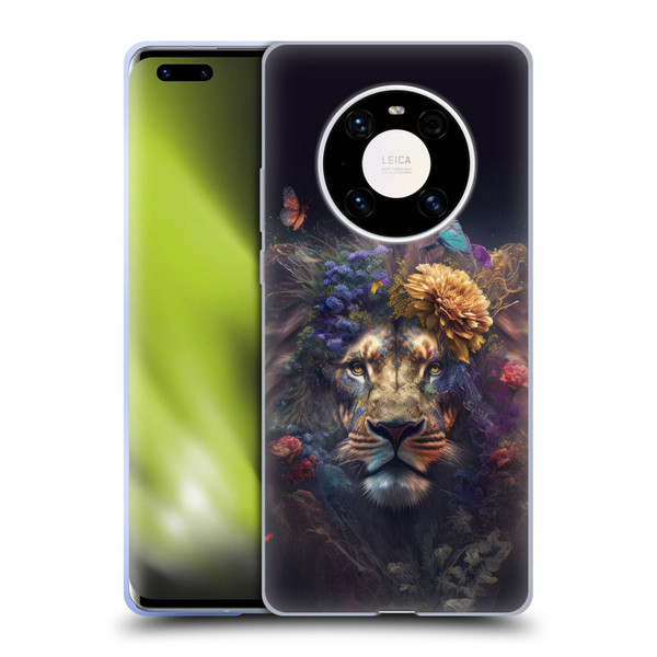 Spacescapes Floral Lions Flowering Pride Soft Gel Case for Huawei Mate 40 Pro 5G