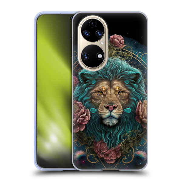 Spacescapes Floral Lions Aqua Mane Soft Gel Case for Huawei P50