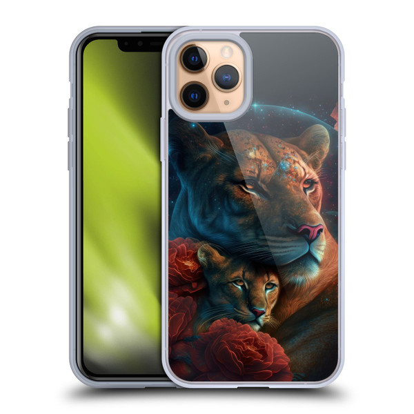 Spacescapes Floral Lions Star Watching Soft Gel Case for Apple iPhone 11 Pro