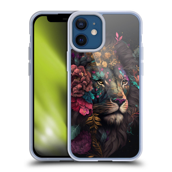 Spacescapes Floral Lions Ethereal Petals Soft Gel Case for Apple iPhone 12 Mini