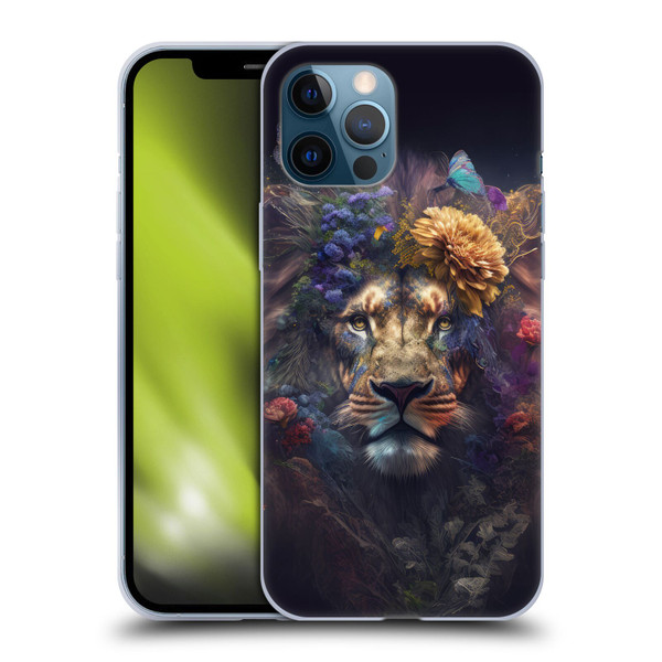 Spacescapes Floral Lions Flowering Pride Soft Gel Case for Apple iPhone 12 Pro Max