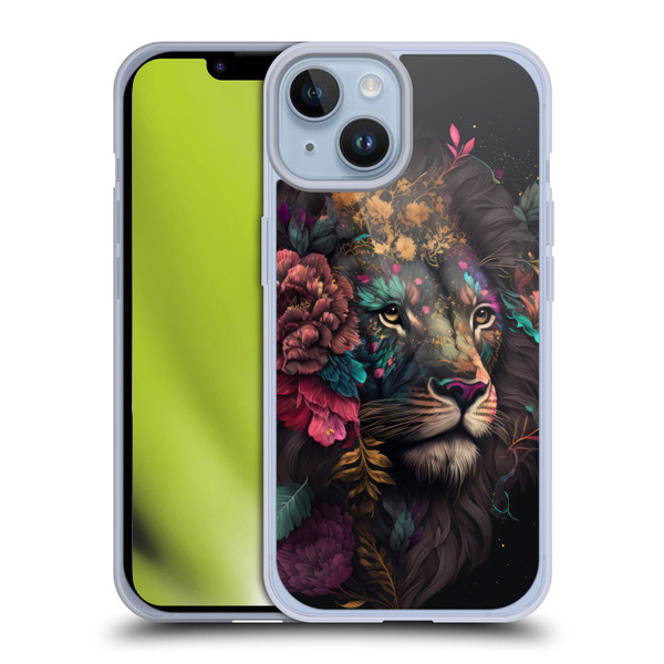 Spacescapes Floral Lions Ethereal Petals Soft Gel Case for Apple iPhone 14