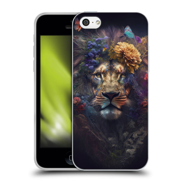 Spacescapes Floral Lions Flowering Pride Soft Gel Case for Apple iPhone 5c