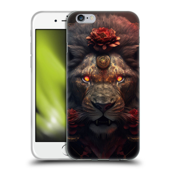 Spacescapes Floral Lions Crimson Pride Soft Gel Case for Apple iPhone 6 / iPhone 6s
