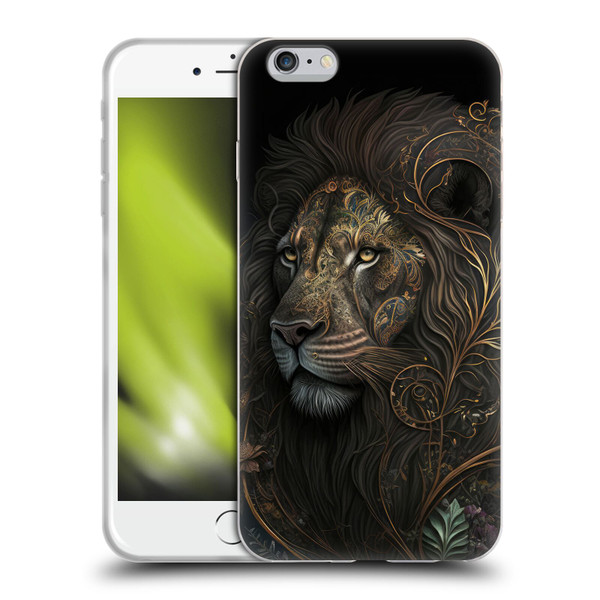 Spacescapes Floral Lions Golden Bloom Soft Gel Case for Apple iPhone 6 Plus / iPhone 6s Plus