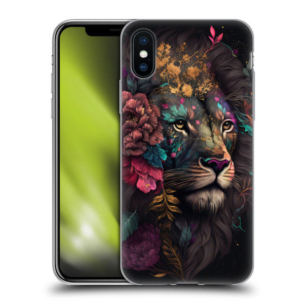 Spacescapes Floral Lions Ethereal Petals Soft Gel Case for Apple iPhone X / iPhone XS