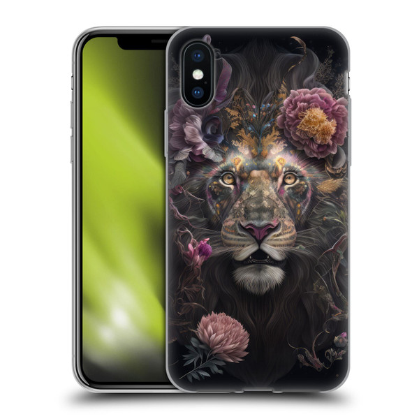 Spacescapes Floral Lions Pride Soft Gel Case for Apple iPhone X / iPhone XS
