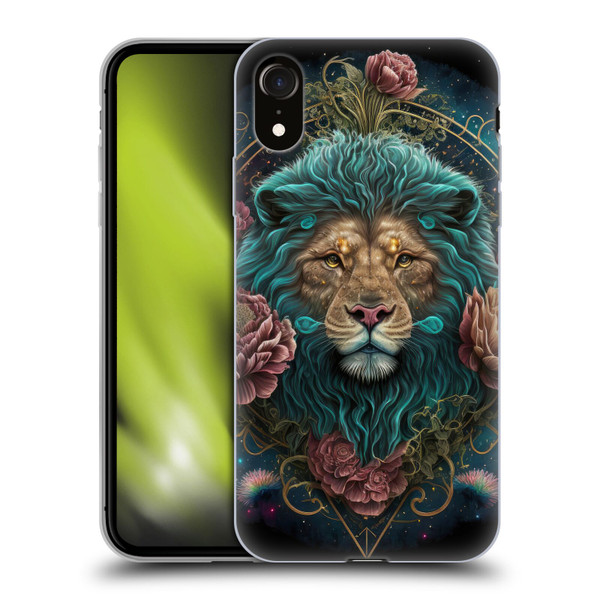Spacescapes Floral Lions Aqua Mane Soft Gel Case for Apple iPhone XR