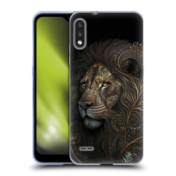 Spacescapes Floral Lions Golden Bloom Soft Gel Case for LG K22