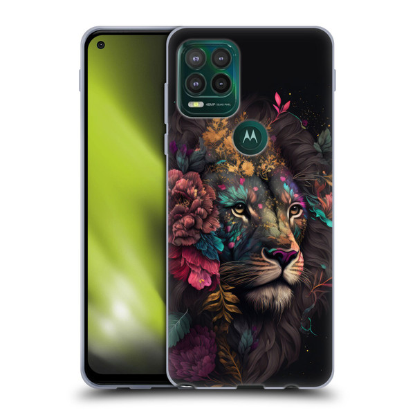 Spacescapes Floral Lions Ethereal Petals Soft Gel Case for Motorola Moto G Stylus 5G 2021