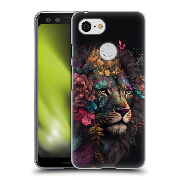 Spacescapes Floral Lions Ethereal Petals Soft Gel Case for Google Pixel 3