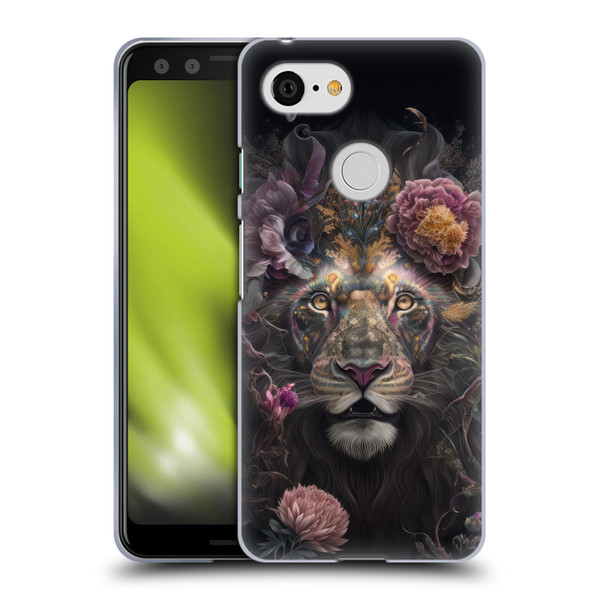 Spacescapes Floral Lions Pride Soft Gel Case for Google Pixel 3