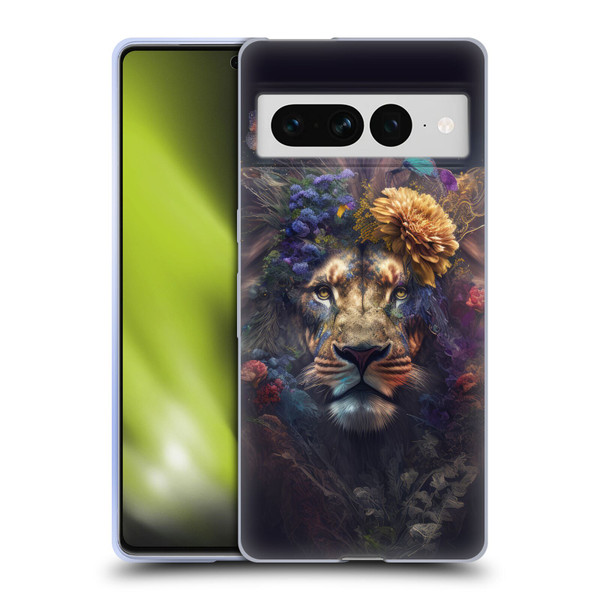 Spacescapes Floral Lions Flowering Pride Soft Gel Case for Google Pixel 7 Pro