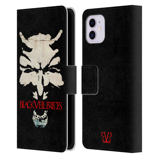 Black Veil Brides Band Art Devil Art Leather Book Wallet Case Cover For Apple iPhone 11