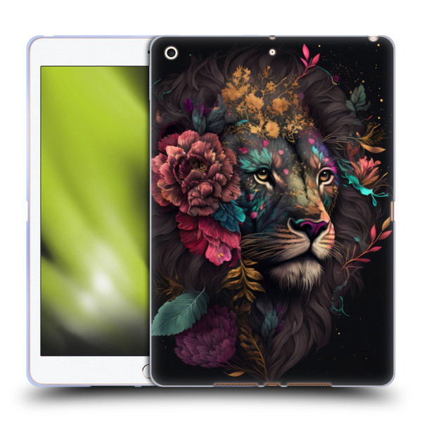 Spacescapes Floral Lions Ethereal Petals Soft Gel Case for Apple iPad 10.2 2019/2020/2021
