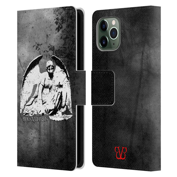 Black Veil Brides Band Art Angel Leather Book Wallet Case Cover For Apple iPhone 11 Pro