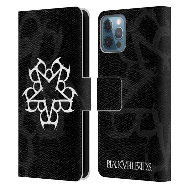 Black Veil Brides Band Art Logo Leather Book Wallet Case Cover For Apple iPhone 12 / iPhone 12 Pro