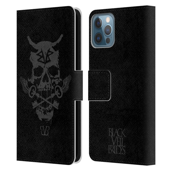 Black Veil Brides Band Art Skull Keys Leather Book Wallet Case Cover For Apple iPhone 12 / iPhone 12 Pro
