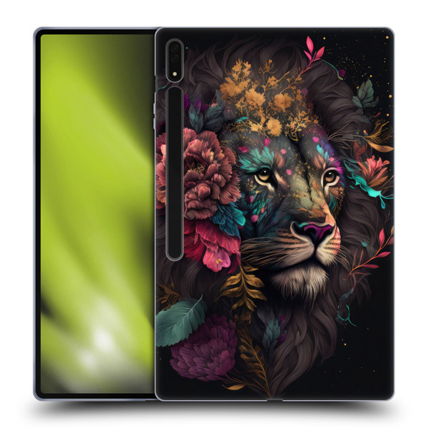 Spacescapes Floral Lions Ethereal Petals Soft Gel Case for Samsung Galaxy Tab S8 Ultra