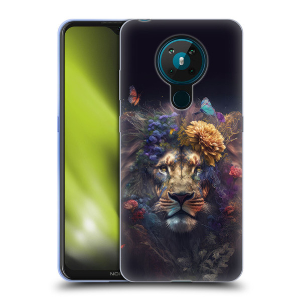 Spacescapes Floral Lions Flowering Pride Soft Gel Case for Nokia 5.3