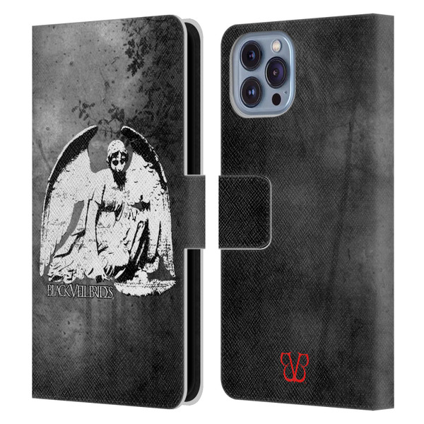 Black Veil Brides Band Art Angel Leather Book Wallet Case Cover For Apple iPhone 14