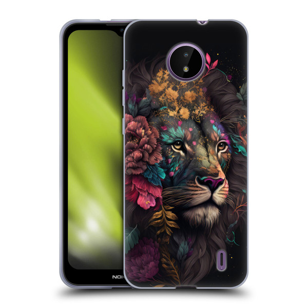 Spacescapes Floral Lions Ethereal Petals Soft Gel Case for Nokia C10 / C20