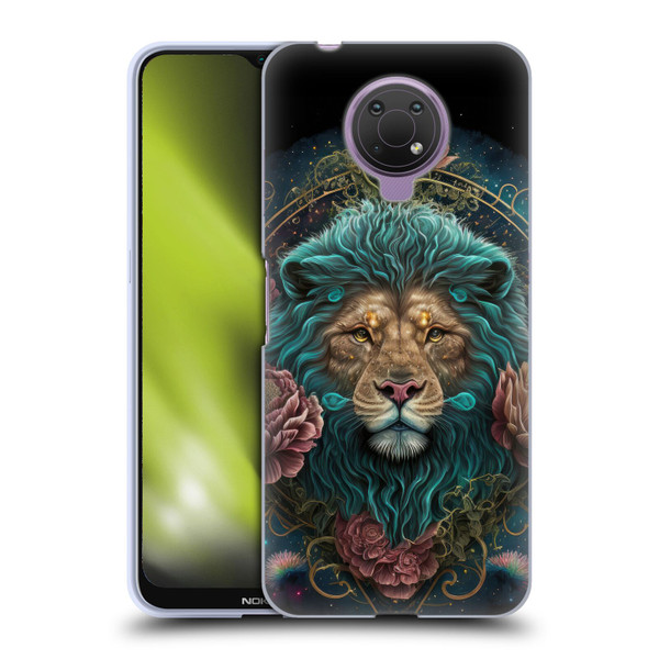 Spacescapes Floral Lions Aqua Mane Soft Gel Case for Nokia G10