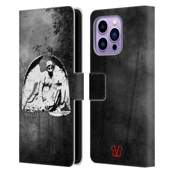 Black Veil Brides Band Art Angel Leather Book Wallet Case Cover For Apple iPhone 14 Pro Max