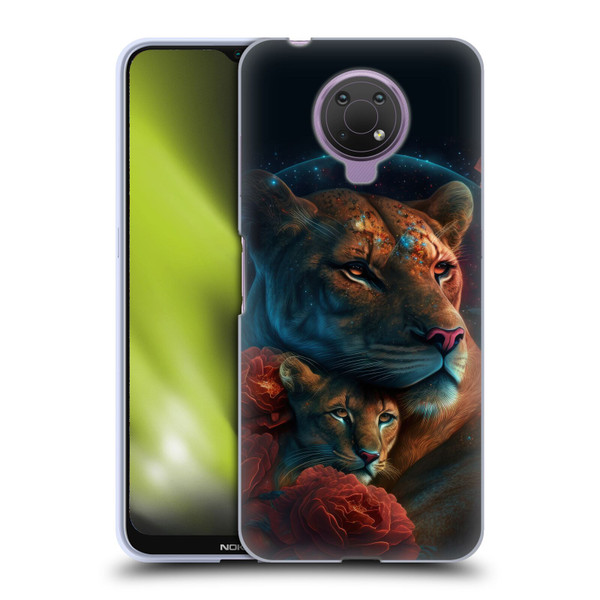 Spacescapes Floral Lions Star Watching Soft Gel Case for Nokia G10