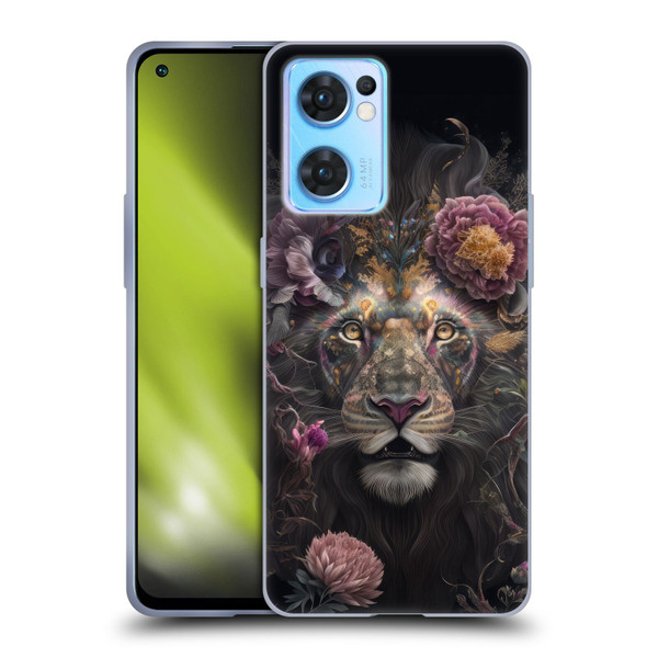 Spacescapes Floral Lions Pride Soft Gel Case for OPPO Reno7 5G / Find X5 Lite