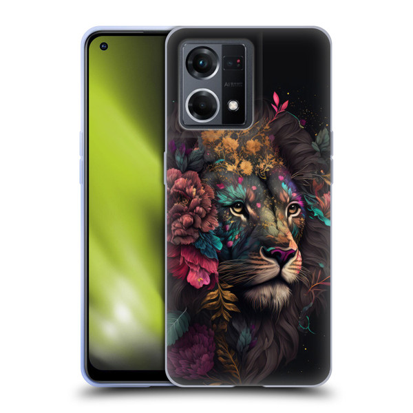 Spacescapes Floral Lions Ethereal Petals Soft Gel Case for OPPO Reno8 4G
