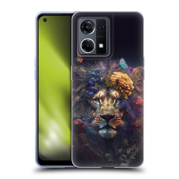 Spacescapes Floral Lions Flowering Pride Soft Gel Case for OPPO Reno8 4G