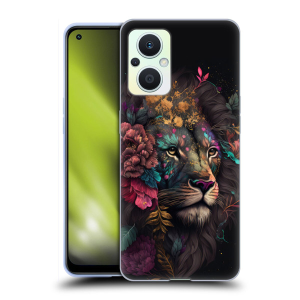 Spacescapes Floral Lions Ethereal Petals Soft Gel Case for OPPO Reno8 Lite