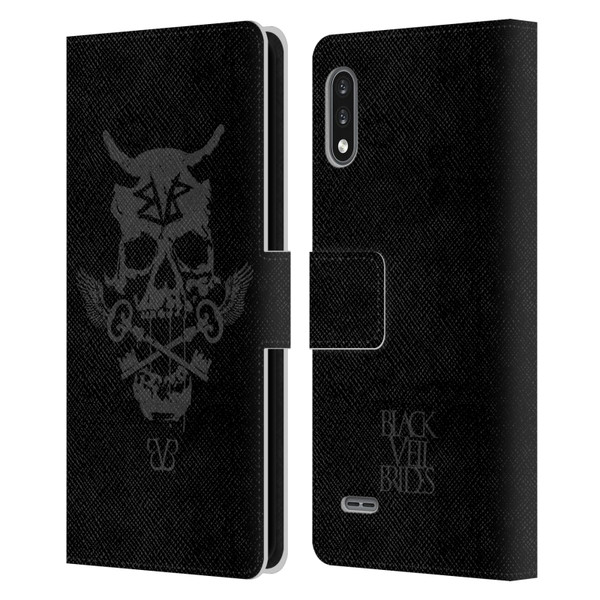 Black Veil Brides Band Art Skull Keys Leather Book Wallet Case Cover For LG K22