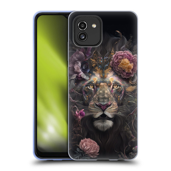 Spacescapes Floral Lions Pride Soft Gel Case for Samsung Galaxy A03 (2021)
